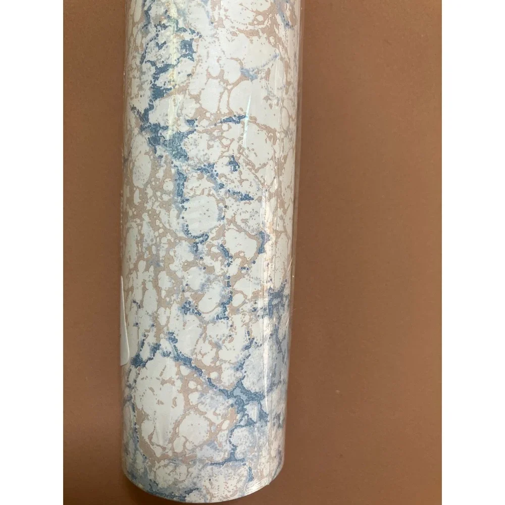 York Wallpaper Double Roll AA 4778 R73 Carey Lind Designs Blue‎ Beige White